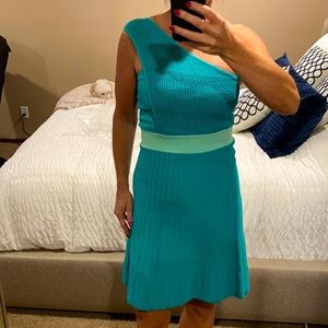 Teal midi dress